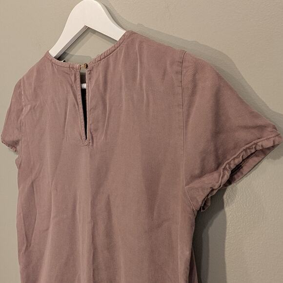 Tentree Tencel Tee Muted Purple Button Tencel Lyocell Sustainable - Size XS - Picture 4 of 8